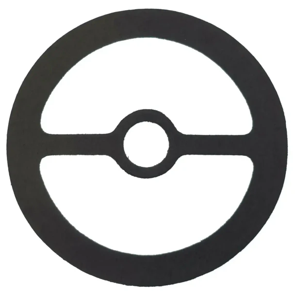 AGCO Water Pump Gasket for Allis-Chalmers WD45 Diesel, D17 Diesel, black rubber gasket with circular shape and central hole for water pump sealing.