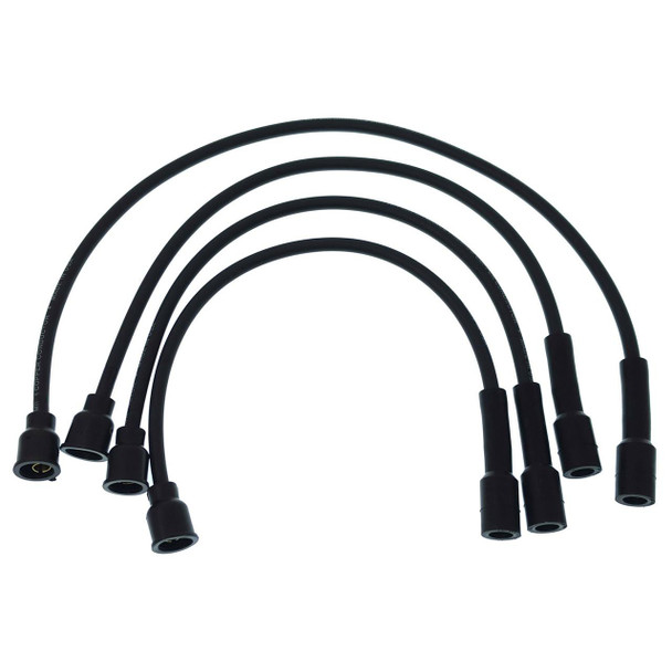 Allis-Chalmers WC, WF, WD Spark Plug Wire Set for Magneto, set of 8 black spark plug wires with protective boots for tractor ignition system.