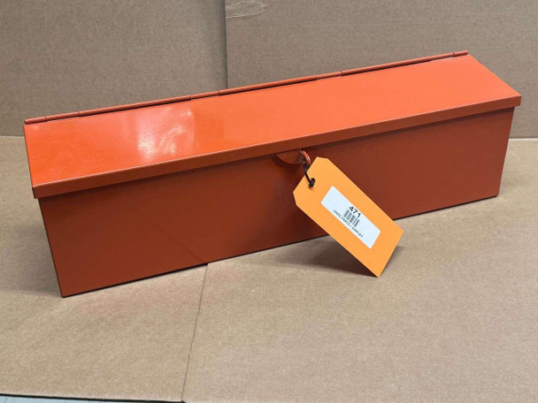 Toolbox for Allis-Chalmers D17, D19, 170, 175, 180, 185, 190, 190XT, 200, 210, 220 with orange color and labeled as used parts display.
