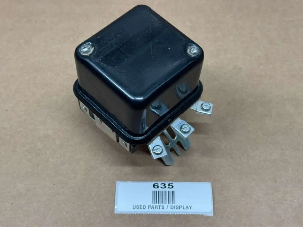 12 Volt Voltage Regulator for Allis-Chalmers WD45, D15, D17 Diesel, used parts display.