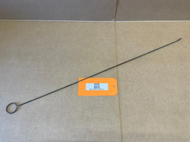 Allis-Chalmers G Choke Rod, AC-344D, 70800118, displaying a long metal choke rod with a loop handle at one end on a beige surface.