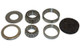 Allis-Chalmers Front Wheel Bearing Kit WC WD WD45 RC D10 D12 D14 D15 D17, image of metal bearing components and a black seal or gasket for tractor wheel assembly.