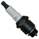Allis-Chalmers Spark Plugs (Set of 4) - AL295D, close-up of a single spark plug showing its white ceramic insulator and black metal threading.