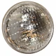 Allis-Chalmers 12-Volt Sealed Hi-Beam Bulb 4.365 OD, close-up of a round vehicle headlight with a reflective interior and a protective glass cover.