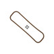 Allis-Chalmers Valve Cover Gasket for D10, D12, D14, D15, image of a brown gasket with four small circular holes