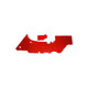 Allis-Chalmers D17 Right Hand Side Panel, red metal tractor side cover for Allis Chalmers D17 model.