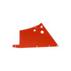 Allis-Chalmers D10 D12 Right Hand Side Panel, red metal tractor replacement part with multiple holes for mounting.