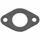 Allis-Chalmers Carburetor Gasket for Allis Chalmers, Avery, Farmall, Massey Harris, black rubber gasket with central hole and two smaller holes for mounting.