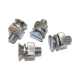 Allis-Chalmers B, C Seat Back Hardware Kit, collection of four metal bolts and nuts for tractor seat back assembly.