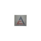 Allis-Chalmers Triangle Logo Vinyl Cut Decal, a square decal featuring the Allis-Chalmers triangle logo in blue and red colors with the brand name underneath.
