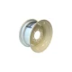Allis-Chalmers 8 x 15-inch 6-Lug Front Rim with 4-3/4 inch Backspacing, beige and metallic silver in color, designed for agricultural or industrial machinery.