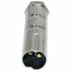 Allis-Chalmers Auxiliary Male 2 Pin Connector Plug, metallic connector with two gold pins and hexagonal nut on top, used for electrical connections.