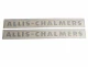 Allis-Chalmers Allis Chalmers Metal Hood Replacement Decals - DJS153