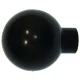 Black Allis-Chalmers farm tractor brake release knob with a round ball-shaped head and short cylindrical stem, shown on a white background.