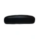 Black, elongated back-rest cushion for an Allis-Chalmers B or C farm tractor, shown alone on a white background.