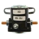 Close-up product photo of a black 12-volt, 3-post saddle-mount starter solenoid for an Allis-Chalmers farm tractor. It has two large copper threaded terminals, a smaller control terminal, and metal mounting tabs; labels read “12V” and “733 102.”