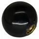 Allis-Chalmers Crawlers & Dozers Shifter Knob K28, black round shifter knob with a brass insert on one side.