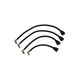 Allis-Chalmers Tailored Spark Plug Wire Set, four black spark plug wires with metal connectors for Allis Chalmers B, C, IB, RC tractors.