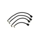 Allis-Chalmers Tailored Spark Plug Wire Set, four black spark plug wires with metal connectors for Allis Chalmers B, C, IB, RC tractors.