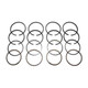 Allis-Chalmers Piston Ring Set 4-Cylinder for Allis-Chalmers G, Massey Harris Pony, image of four piston rings with different designs arranged in a row.