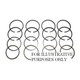 Allis-Chalmers Piston Ring Set 4-Cylinder 0.020" Overbore, image showing piston rings arranged in rows for engine repair.