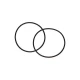 Allis-Chalmers Sleeve Sealing O-Rings for 1 Cylinder, two black rubber O-rings used for hydraulic sealing.