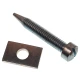 Allis-Chalmers Cap Screw Bolt & Block For Fuel Tank & Radiator Straps Allis Chalmers D10 D12 D14 D15 D17 D19 170 175 180 185  70202132 