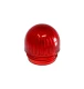 A glossy red, dome-shaped ribbed light lens with a ridged circular base, shown against a white background. It is an Allis-Chalmers Power Director tractor light lens.