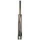 Tall, narrow stainless steel muffler with a long vertical exhaust pipe and mounting bracket, for Allis-Chalmers B, CA, C, D10, and D12 farm tractors.