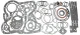A comprehensive set of gaskets, O-rings, seals, and metal strips for Allis-Chalmers farm tractors, including various shapes and sizes, displayed on a white background.