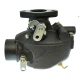 Image of a carburetor labeled for Allis-Chalmers farm tractors, including models WD45 and D17, with part numbers TSX464, TSX561, and TSX773.