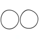 Two black O-ring bearings labeled as part of a product for Allis-Chalmers farm tractors, specifically for models D17, 170, 175, 180, 185, and N7 Combine.
