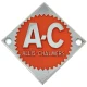 Allis-Chalmers Persian Orange #1 Emblem  Allis Chalmers Steering Wheel and Front Nose Emblem 