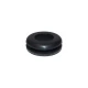 Allis-Chalmers G Spark Plug Wire Loom Grommet 70800261, black rubber cylindrical grommet with grooves for spark plug wire protection and organization.
