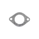 A gasket for the water outlet pipe, designed for Allis-Chalmers D17 Diesel and D19 farm tractors. The gasket is metallic, with a central hole and two smaller holes on each side for mounting.