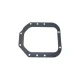 Allis-Chalmers D14 D15 Transmission Housing Gasket, black rubber gasket shape with bolt holes
