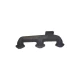 Allis-Chalmers Exhaust Manifold 190 190XT 200 7000 7010 7020 8010, black metal exhaust manifold with multiple connection ports.