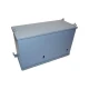 Allis-Chalmers D15 Diesel Battery Box Fender Mount, industrial grey battery storage box with mounting brackets for tractor application.