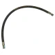 A black fuel line hose designed for Allis-Chalmers D14 and D15 farm tractors, with metallic fittings on each end.