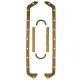 Image of an oil pan gasket set for Allis-Chalmers farm tractors, including two large cork gaskets, two smaller cork gaskets, and two metal U-shaped clips.