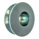 A metallic aftermarket mini Denso alternator pulley labeled AB-2315D, designed for Allis-Chalmers farm tractors, not for automobiles. It has a smooth, shiny surface with a central hole.