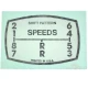 Allis-Chalmers Allis Chalmers D17 Series I, II, III D10 D12 w/ Range Transmission Shift Pattern Vinyl Cut Decal 