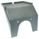 A metal PTO guard shield designed for Allis-Chalmers farm tractors, with the model number D21 KI1261, shown in a silver finish.