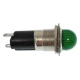 Allis-Chalmers Green Power Director Dash Oil Pressure Warning Light, automotive indicator warning light with green rounded top and metallic base.