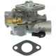 Allis-Chalmers Zenith Style Carburetor for Allis Chalmers D10 D12 70235975, image of a metallic carburetor with gold-colored fittings and a black gasket.