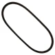 Allis-Chalmers Power Steering Belt for Allis Chalmers D17 Diesel, D19 Gas and Diesel, black rubber elongated belt with evenly spaced teeth on inner side.