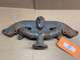 Manifold for Allis-Chalmers D10 D12 I40 I400, used metal manifold part with rusted surface and mounting holes displayed on a cardboard background.