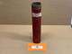 Threaded Exhaust Pipe 2-1/4" x 10-3/8" with red finish and threaded top, used for automotive exhaust systems, displayed on a cardboard surface.