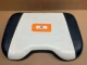 Allis-Chalmers Bottom Seat Cushion for D10 D12 D14 D15 D17 D19 D21, black and white padded tractor seat with an orange label on top.