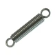 Allis-Chalmers Snap Coupler Latch Spring Oversized Loops 70235881, a metallic coil spring with large loops and eyelets at both ends for agricultural equipment.
